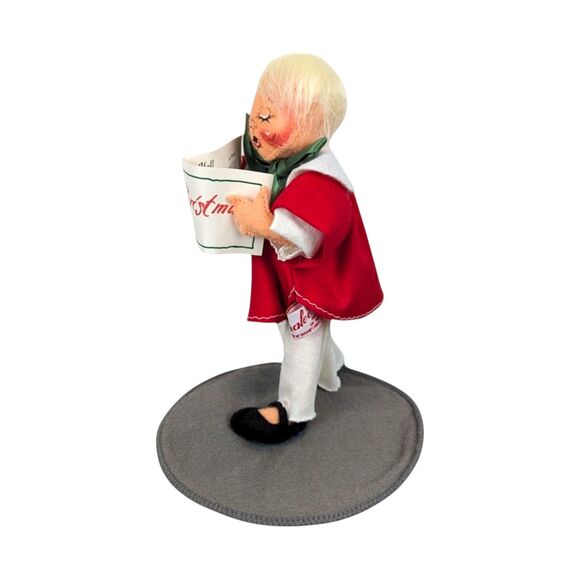 1993 Annalee Choir Boy Doll: Vintage Christmas Caroler Figurine - Picture 3 of 7